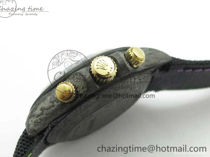 Good Copy Rolex Watches On Edition Carbon Black Strap Diw Dial Pink V Daytona EyeCatching A7750 Best WWF Nylon 2890 0111